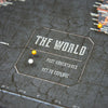 Push Pin World Map Pin Board - Obsidian Inferno - Pins Included! - Liza Pruitt