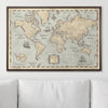 Push Pin World Map Pin Board - Rustic Vintage - Pins Included! - Liza Pruitt