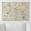 Push Pin World Map Pin Board - Rustic Vintage - Pins Included! - Liza Pruitt
