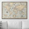 Push Pin World Map Pin Board - Rustic Vintage - Pins Included! - Liza Pruitt