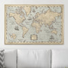 Push Pin World Map Pin Board - Rustic Vintage - Pins Included! - Liza Pruitt
