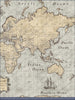 Push Pin World Map Pin Board - Rustic Vintage - Pins Included! - Liza Pruitt