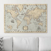 Push Pin World Map Pin Board - Rustic Vintage - Pins Included! - Liza Pruitt