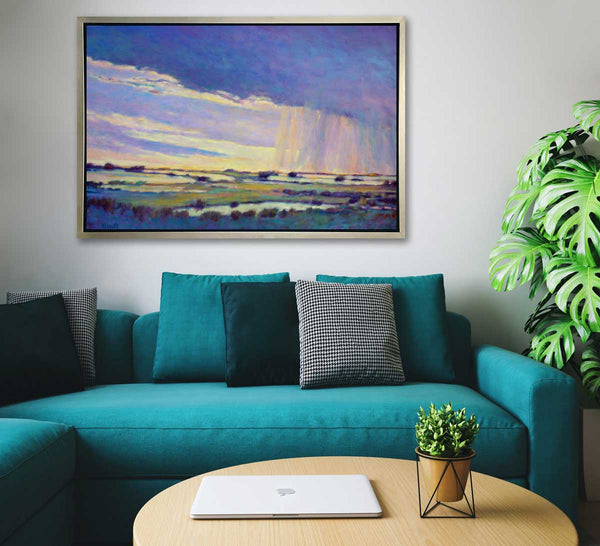 Rain Moving Along the Marsh - Open Edition Canvas Print - Liza Pruitt