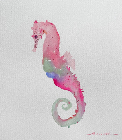Rainbow Seahorse | 9" h x 8" w - Liza Pruitt