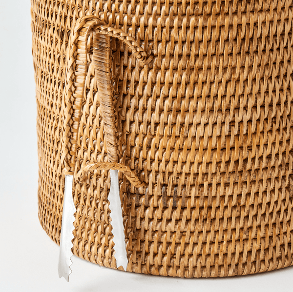 Rattan Ice Bucket with Tongs, 3 sizes - Liza Pruitt