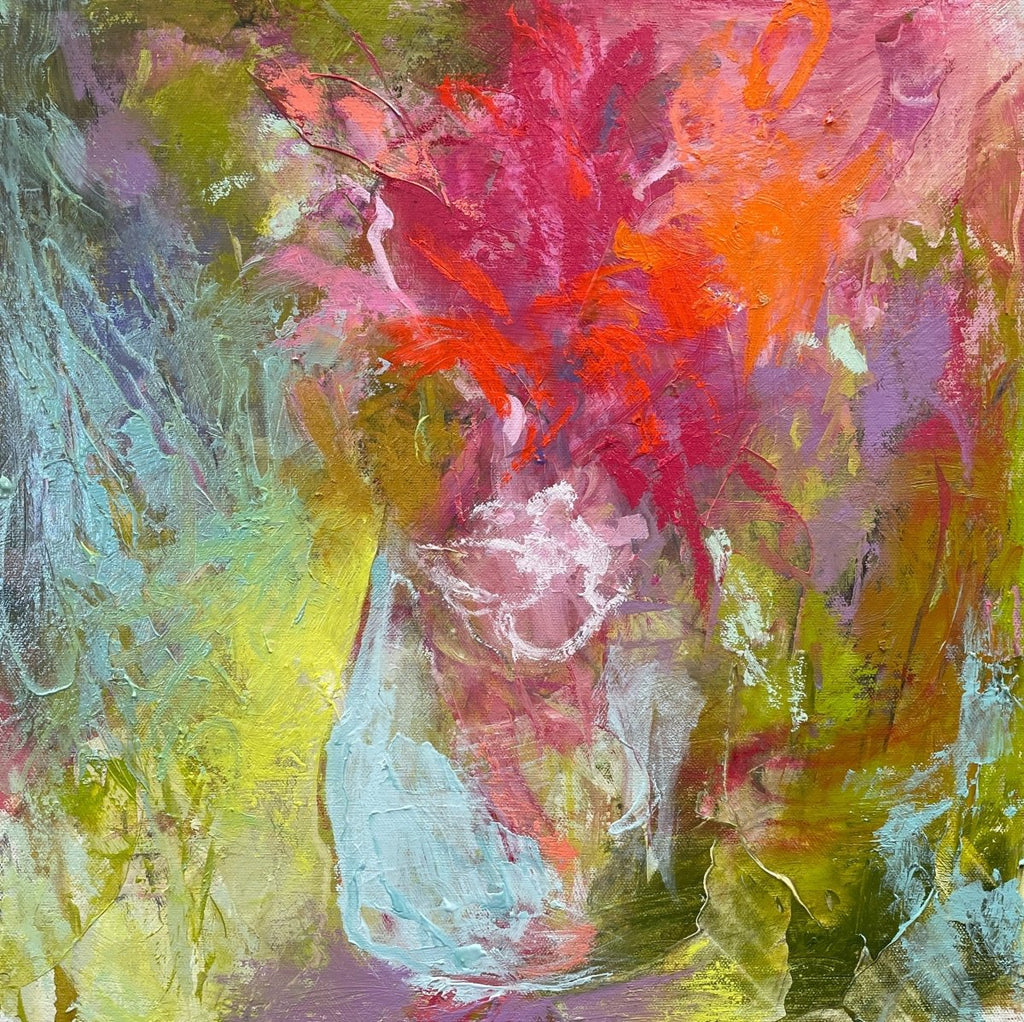 Red Bouquet | 16" h x 16" w - Liza Pruitt