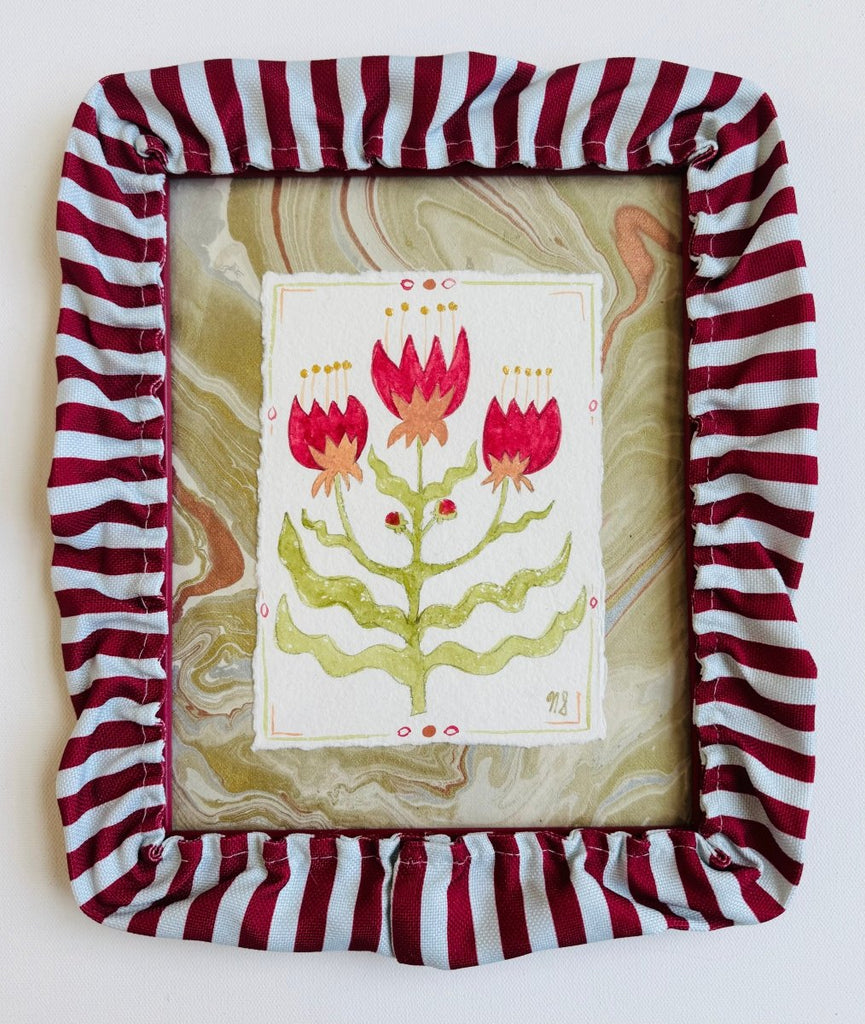 Red Crocus | 12" h x 14" w | Framed - Liza Pruitt
