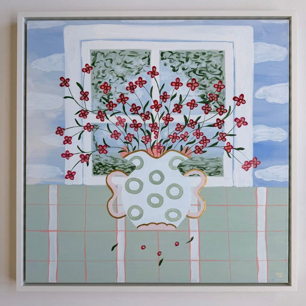 Red Petals | 25.5" h x 25.5" w | Framed - Liza Pruitt