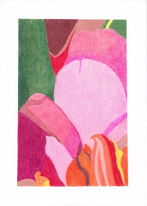 Rolling Tulip Hills | 7" h x 5” w | Unframed - Liza Pruitt