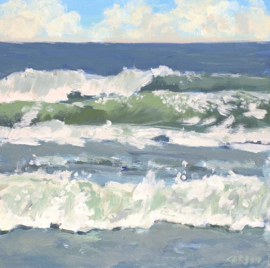 Rolling Waves | 12" h x 12" w - Liza Pruitt