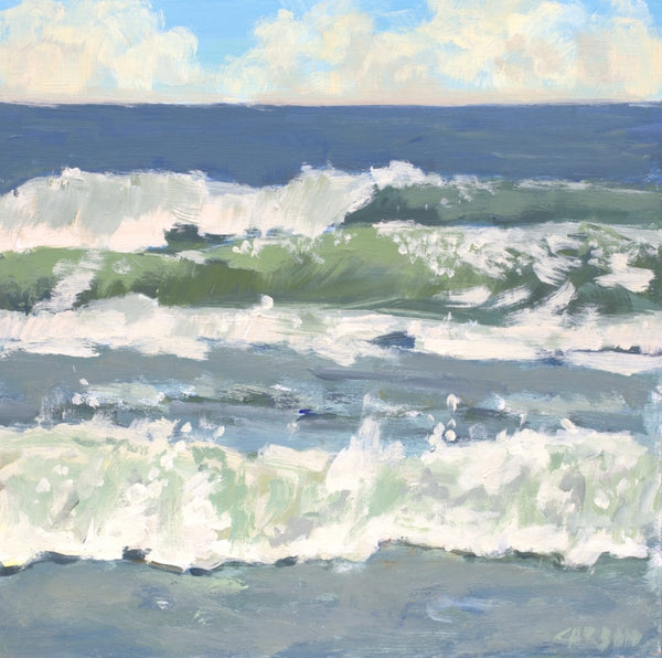 Rolling Waves | 12" h x 12" w - Liza Pruitt