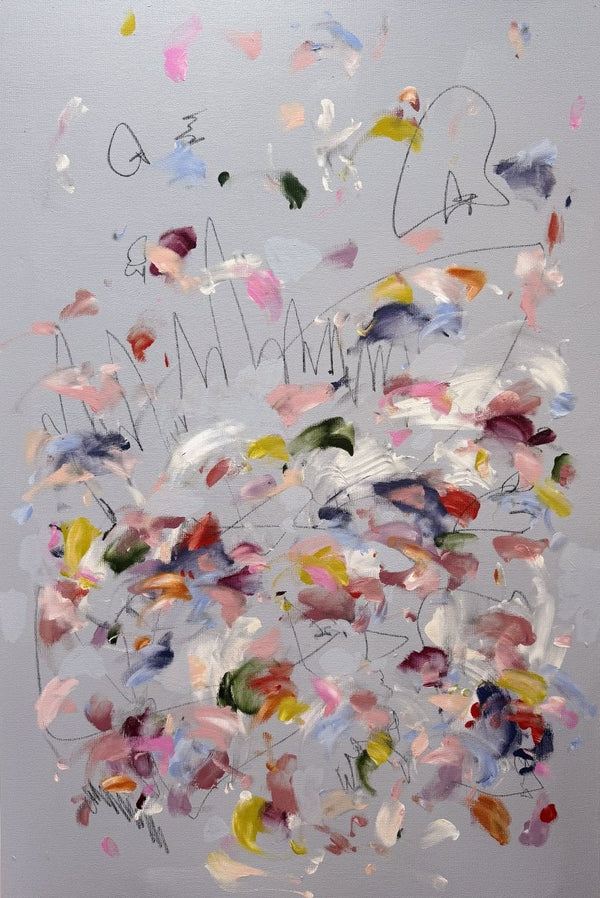 Running Through the Sprinklers | 36" h x 24" w - Liza Pruitt