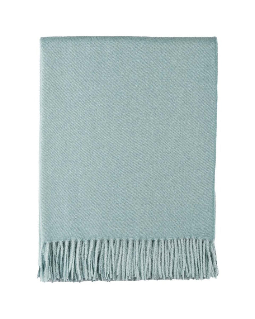 Sage 100% Baby Alpaca Throw Blanket - Sea Glass - Liza Pruitt