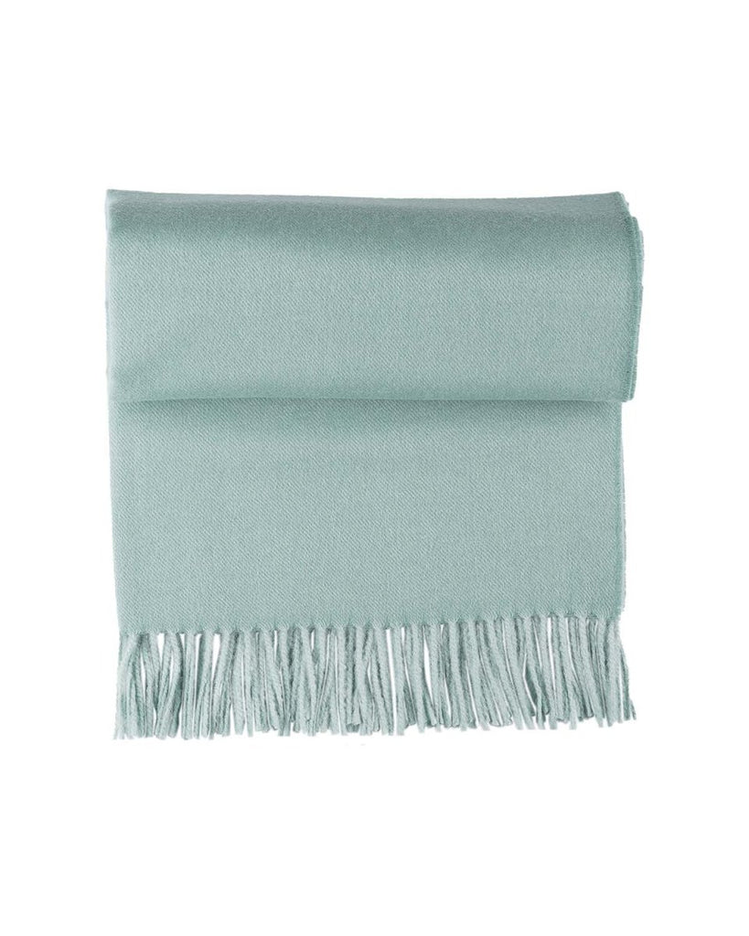 Sage 100% Baby Alpaca Throw Blanket - Sea Glass - Liza Pruitt