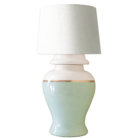 Sea Glass Color Block Ginger Jar Lamp - Liza Pruitt