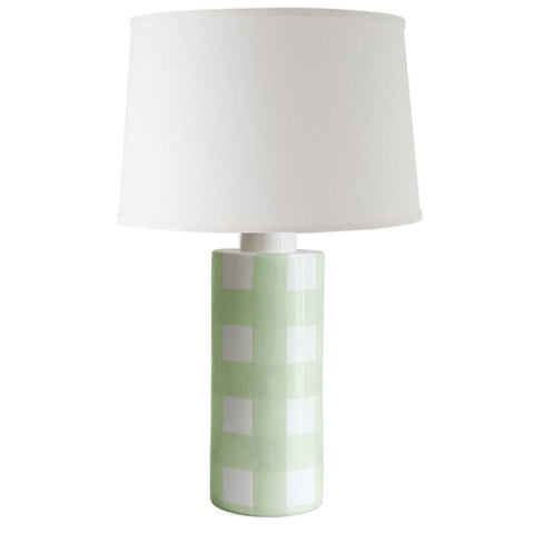 Sea Glass Gingham Column Lamp - Liza Pruitt