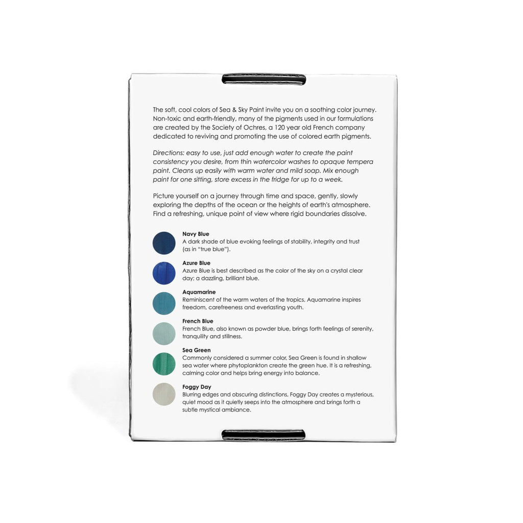Sea & Sky Paint Set – Non - Toxic Earth Pigments (15–17g per Vial) - Liza Pruitt