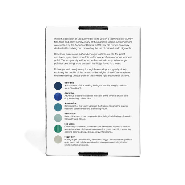 Sea & Sky Paint Set – Non - Toxic Earth Pigments (15–17g per Vial) - Liza Pruitt