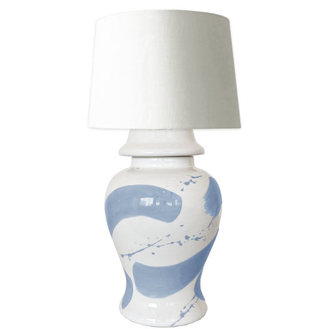 Serenity Brushstroke Ginger Jar Lamp - Liza Pruitt