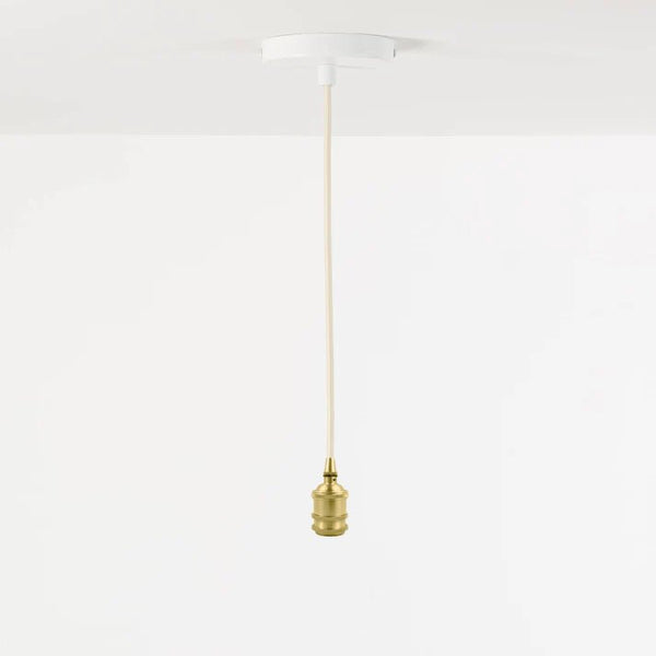 SHADE READY CEILING PENDANT LIGHT KIT | WHITE - Liza Pruitt
