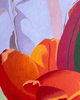 Shades of Red, with Purple and Green | 24" h x 16" w - Liza Pruitt