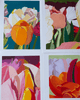 Shades of Red, with Purple and Green | 24" h x 16" w - Liza Pruitt