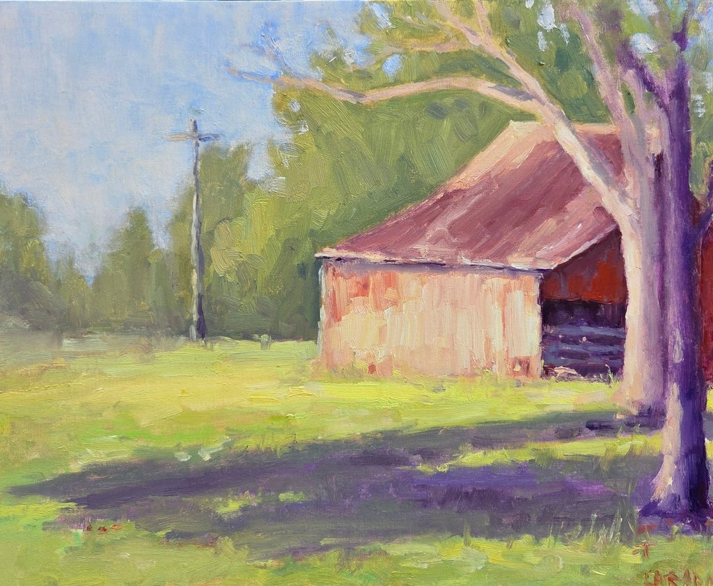 Shadows and Barn | 16" h x 20" w - Liza Pruitt
