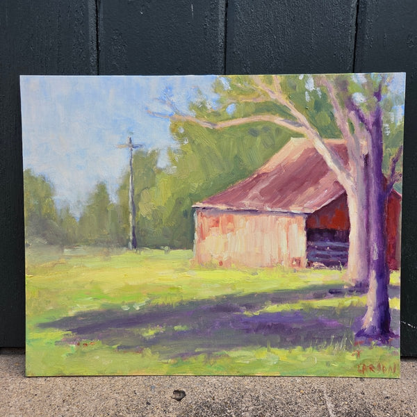 Shadows and Barn | 16" h x 20" w - Liza Pruitt
