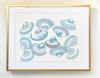 Shells in Blue & Gold | 19.5" h x 15.5" w | Framed - Liza Pruitt