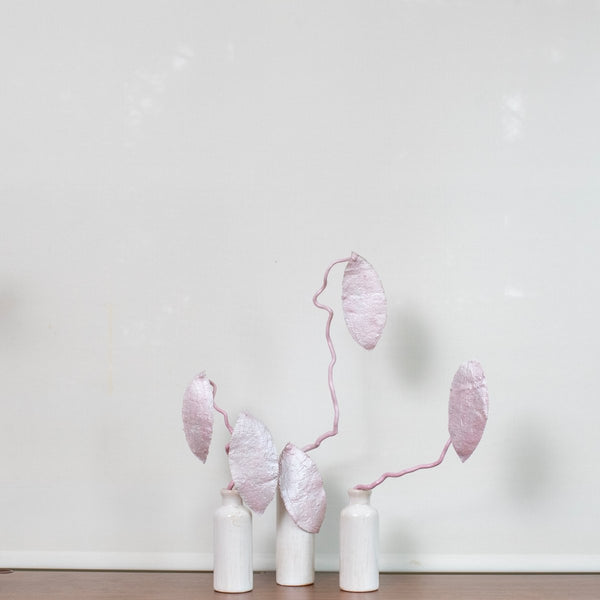 Shine On Pink Leaf Triptych | 14 - 20" h - Liza Pruitt