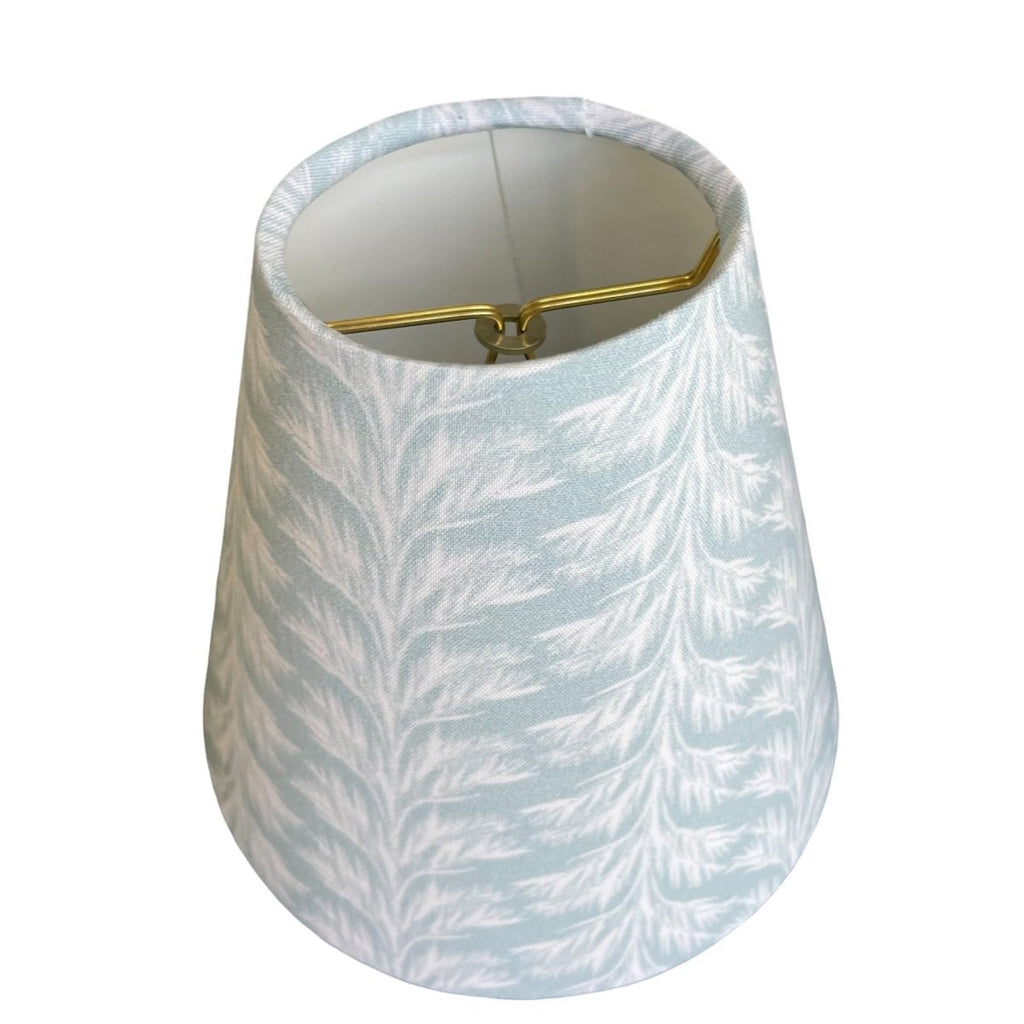 Sky Blue Sconce Shade in Sabal Stripe - Liza Pruitt