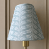 Sky Blue Sconce Shade in Sabal Stripe - Liza Pruitt