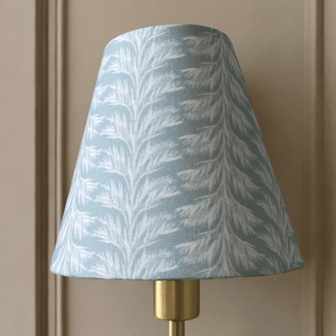 Sky Blue Sconce Shade in Sabal Stripe - Liza Pruitt