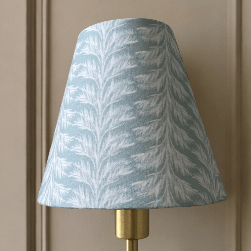 Sky Blue Sconce Shade in Sabal Stripe - Liza Pruitt