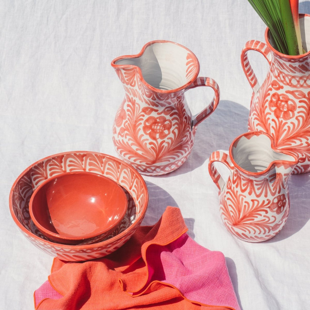 Small bowl with coral glaze - Liza Pruitt