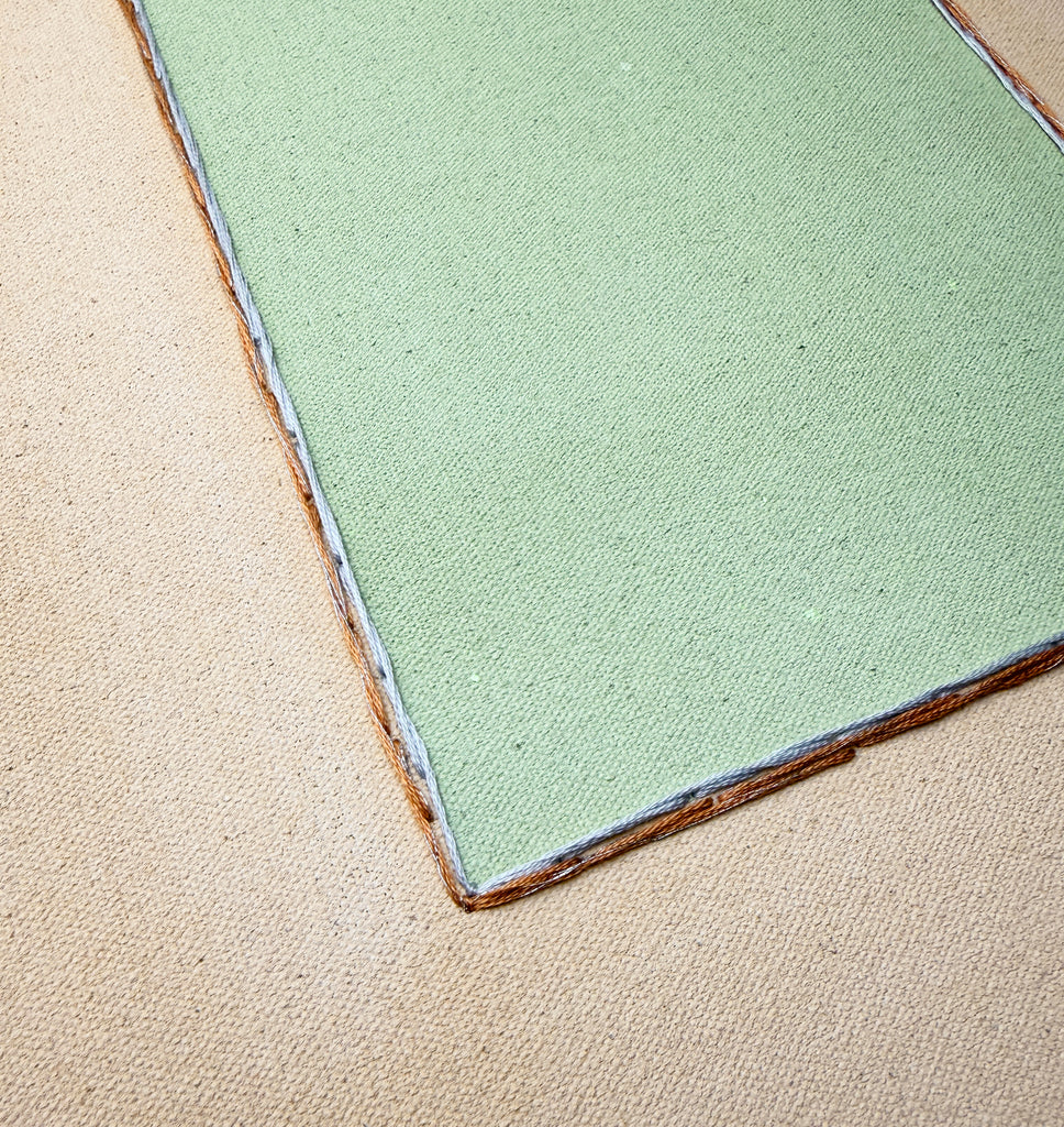 Mint Sage/Pale Clay With Silver-Rose | 30" h x 24" w - Liza Pruitt Art