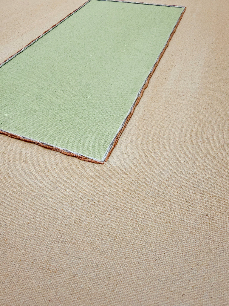 Mint Sage/Pale Clay With Silver-Rose | 30" h x 24" w - Liza Pruitt Art