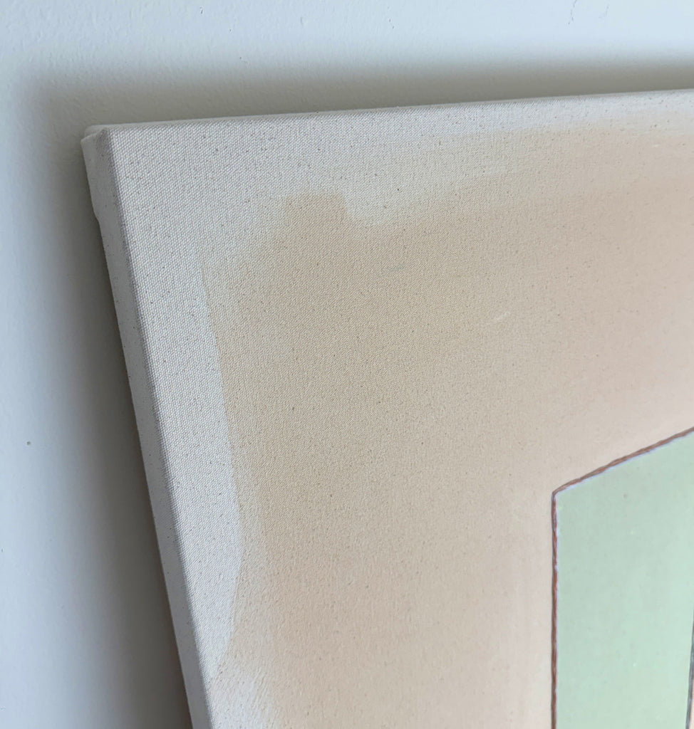 Mint Sage/Pale Clay With Silver-Rose | 30" h x 24" w - Liza Pruitt Art
