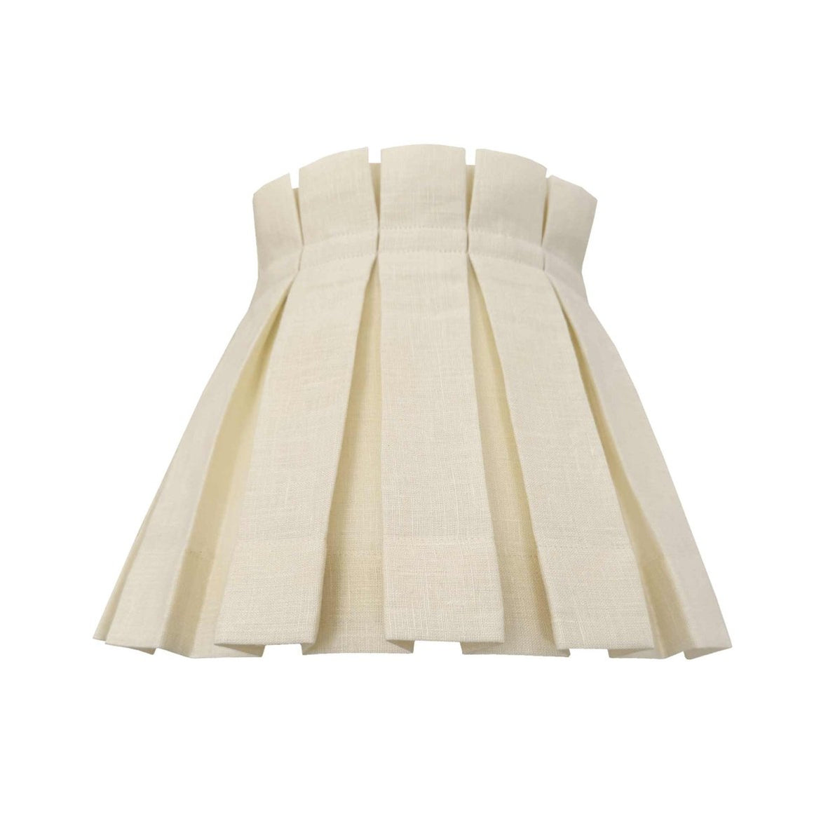 SOLID BOX PLEAT LAMPSHADE | IVORY– Liza Pruitt