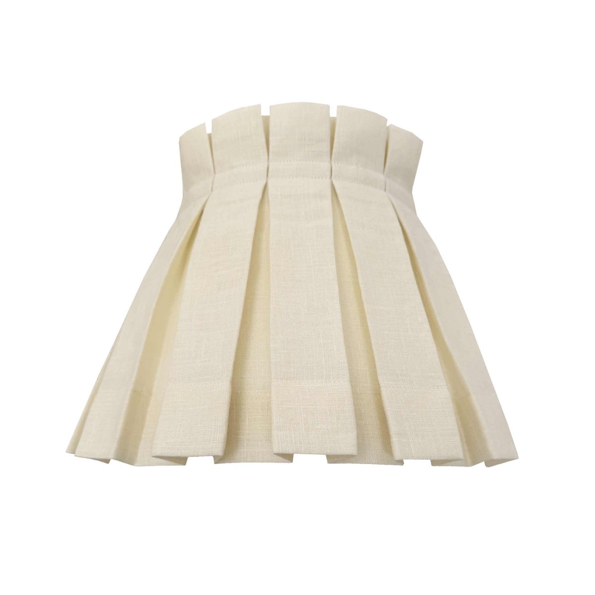 SOLID BOX PLEAT LAMPSHADE | IVORY– Liza Pruitt