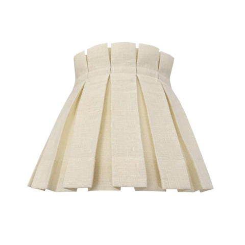 SOLID CLASSIC BOX PLEAT LAMPSHADE | IVORY - Liza Pruitt