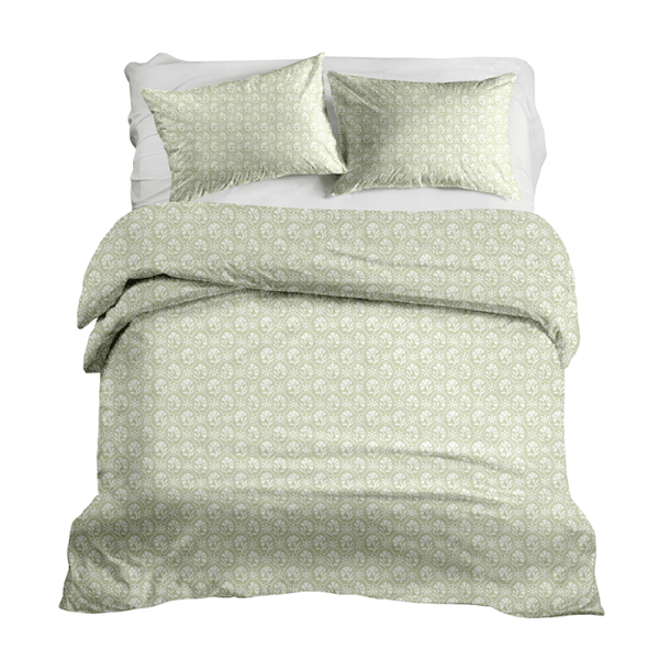 Sophie Celadon Reverse Duvet Cover - Liza Pruitt