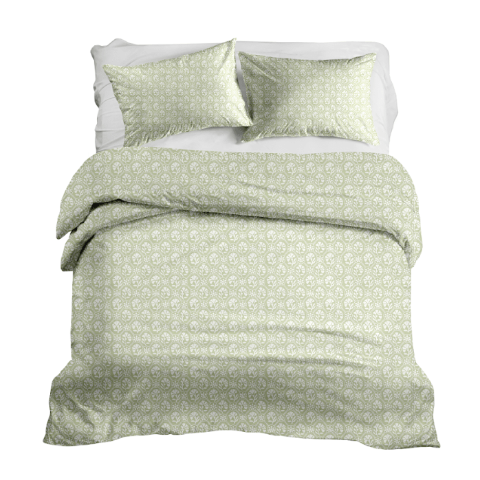 Sophie Celadon Reverse Duvet Cover - Liza Pruitt