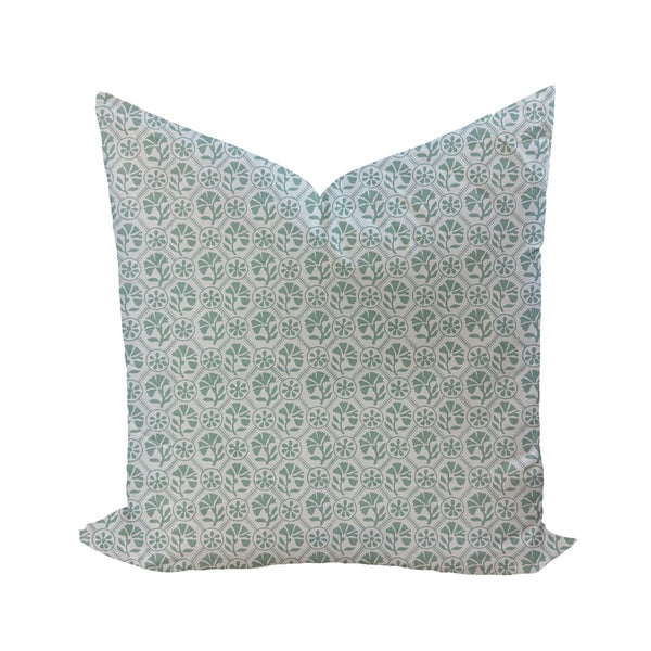 Sophie Pillow Cover in Seafoam - Liza Pruitt