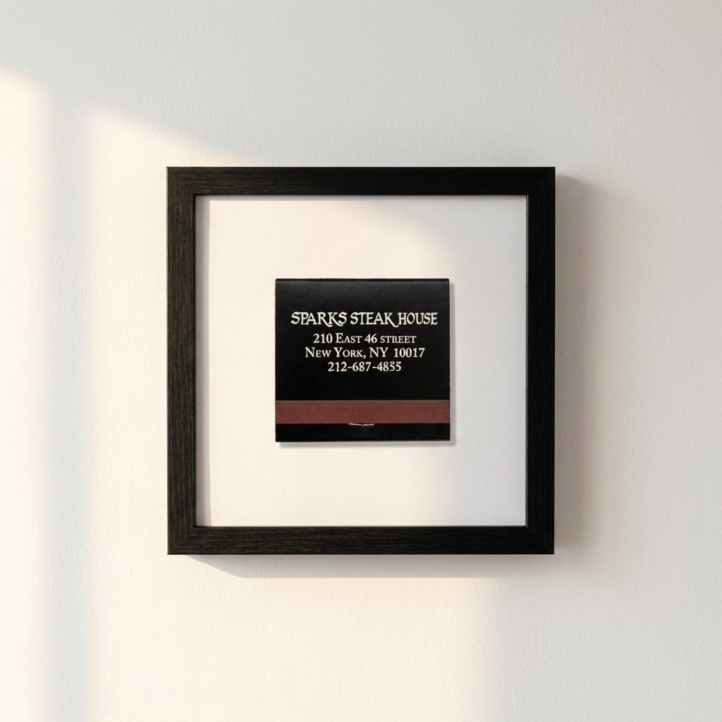 Sparks Steak House Matchbox Framed Print - Liza Pruitt
