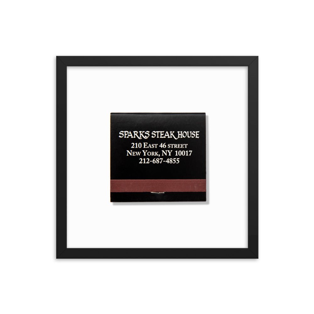 Sparks Steak House Matchbox Framed Print - Liza Pruitt