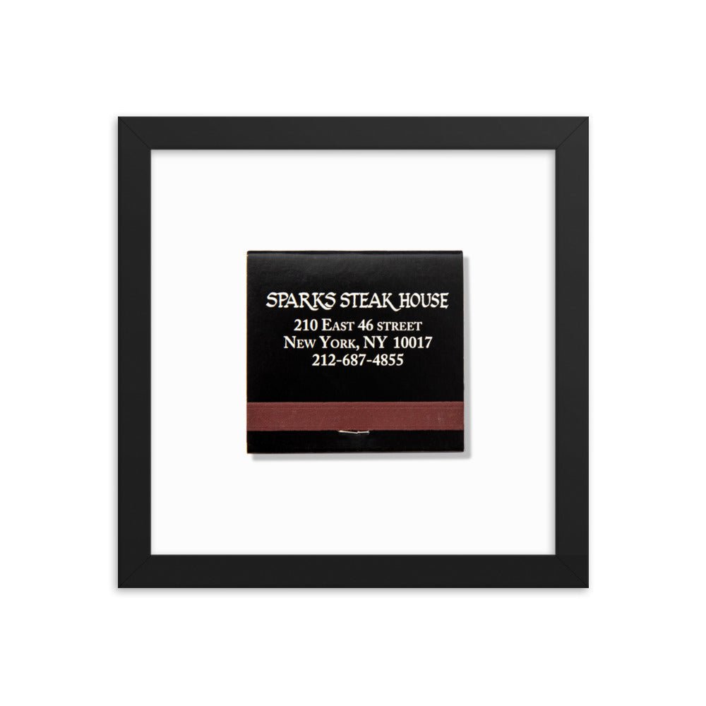 Sparks Steak House Matchbox Framed Print - Liza Pruitt