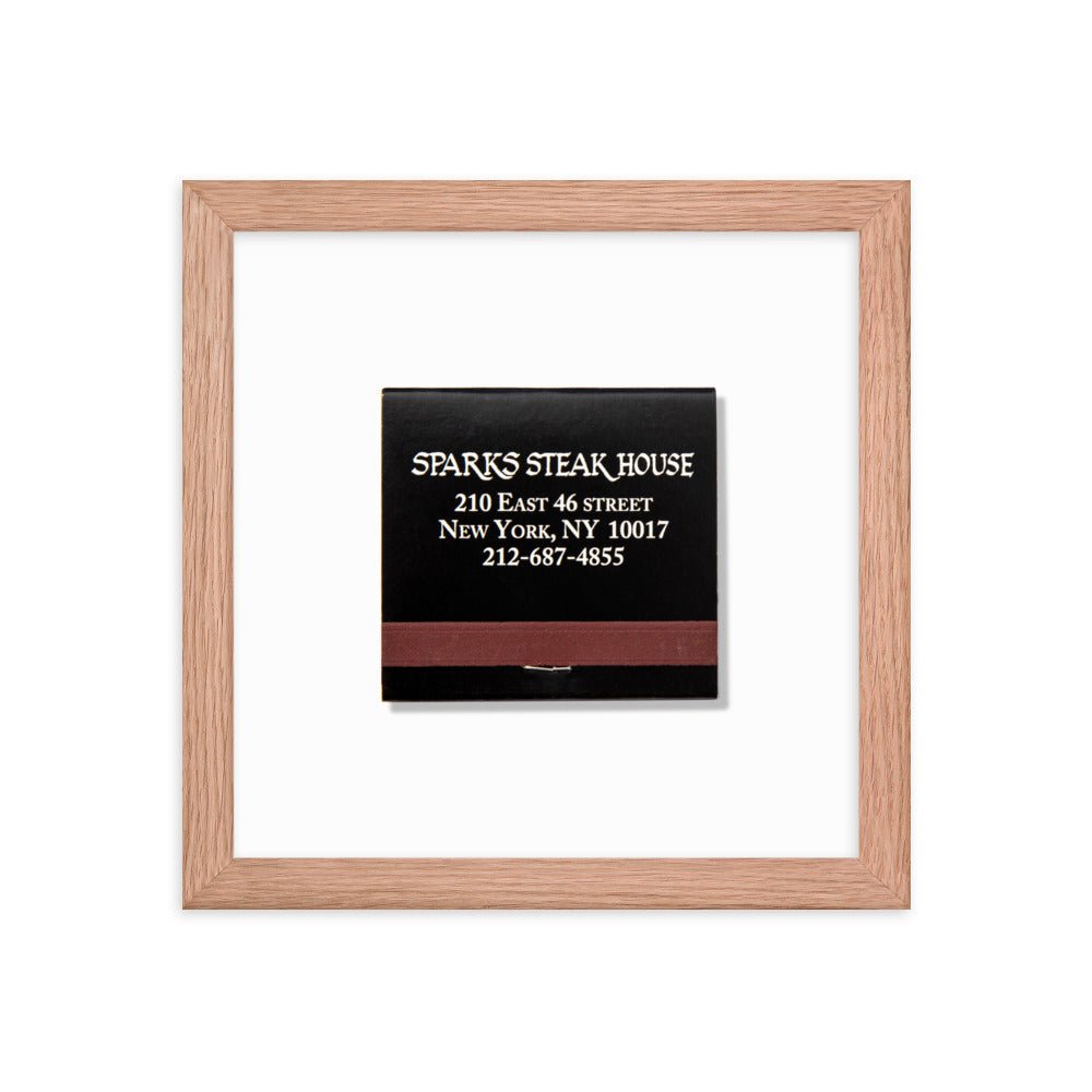 Sparks Steak House Matchbox Framed Print - Liza Pruitt