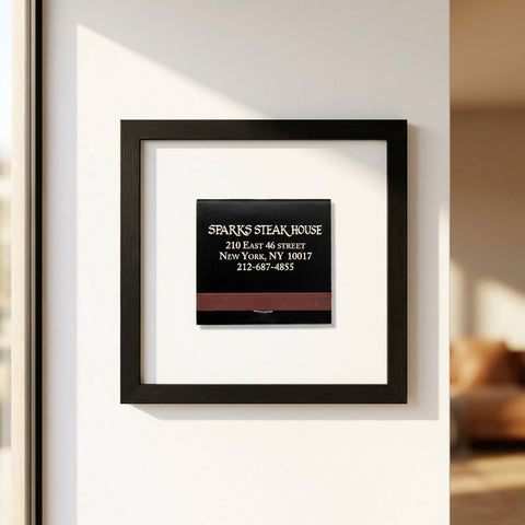 Sparks Steak House Matchbox Framed Print - Liza Pruitt